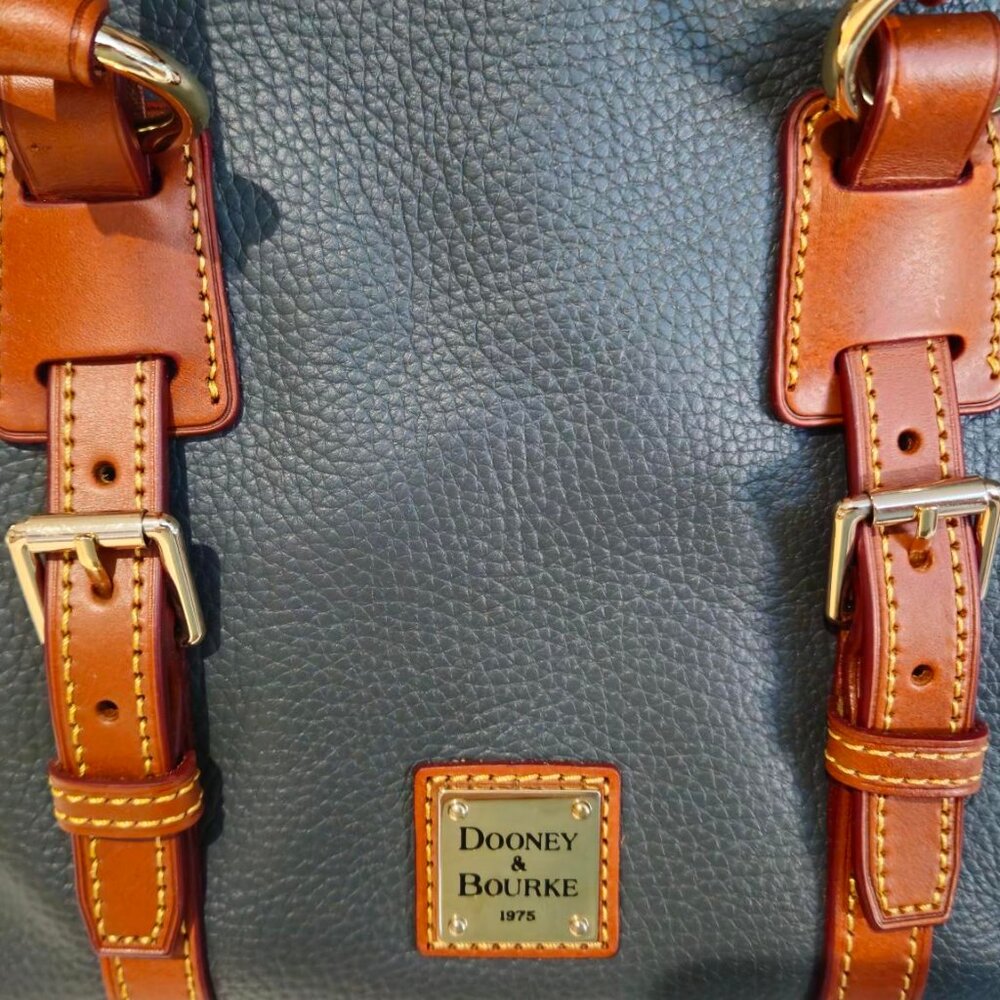 Dooney & Bourke Dark Grey Domed Satchel Bag - Picture 6 of 13